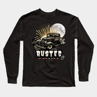 Rusted 40's Style - Vintage Classic American Muscle Car - Hot Rod and Rat Rod Rockabilly Retro Collection Long Sleeve T-Shirt